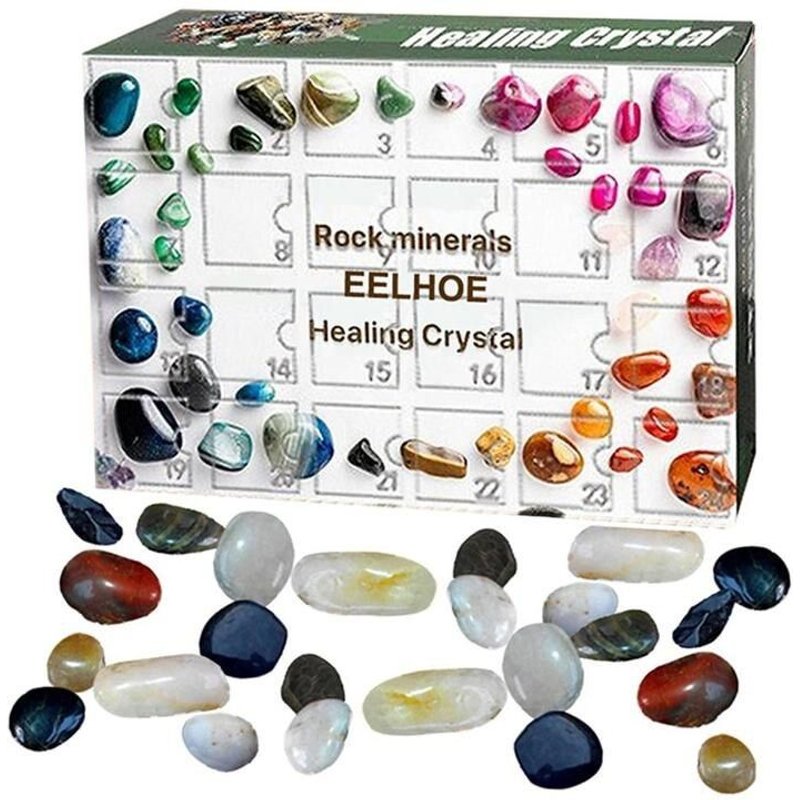 Jouet Calendrier De L'avent 2020, 12 Grilles, En Cristal, Différents Calendrier Du Compte À Rebours, Rangement De Pierres Amusantes, Jouets Éducatifs Pour Enfants