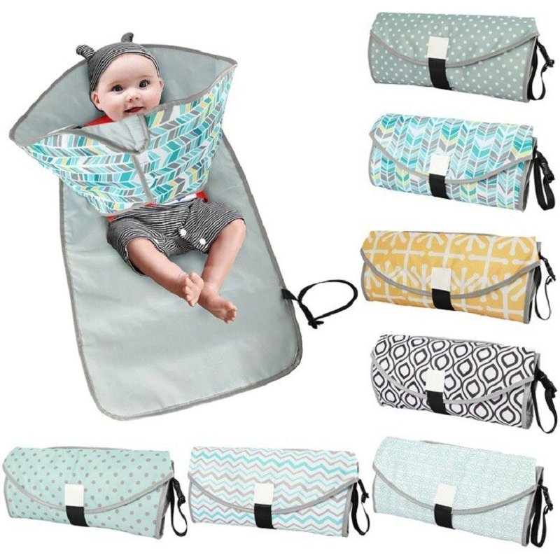 Tapis À Langer Multifonction 3 En 1 Pour Nouveau-Né, Accessoire Portable Pour La Sieste Pour Bébé, Coussins À Langer Pour Voyage En Plein Air, Sac À Couches