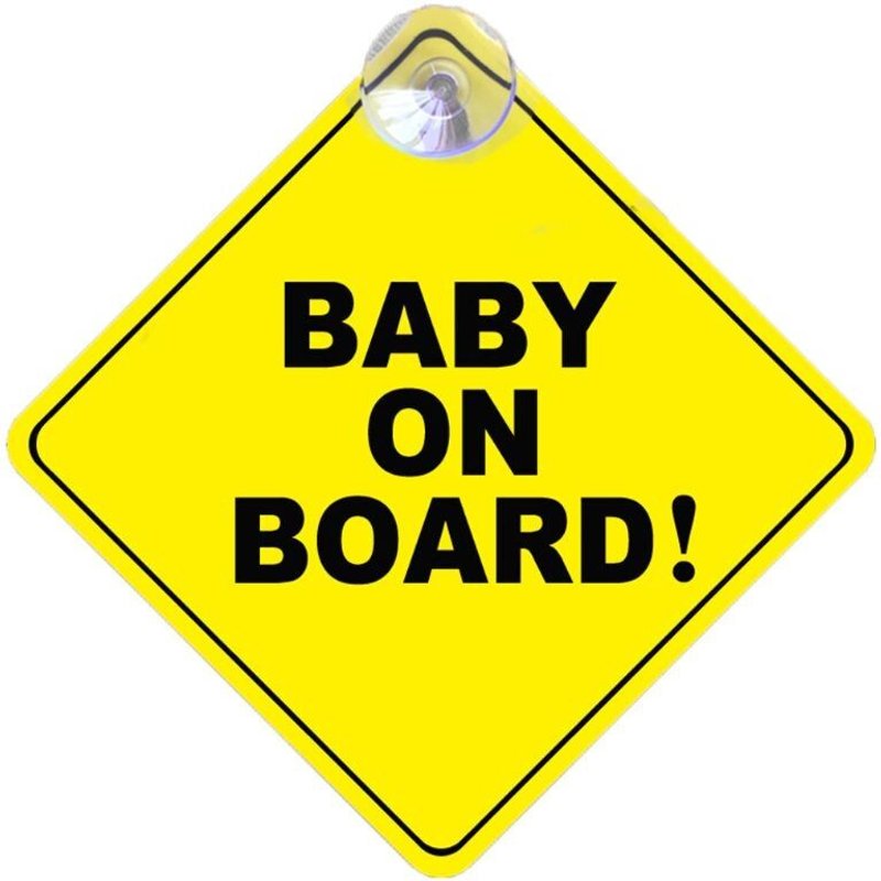 Autocollant De FenĂȘtre De Voiture Pour BĂ©bĂ©, Panneau D'avertissement RĂ©flĂ©chissant Jaune
