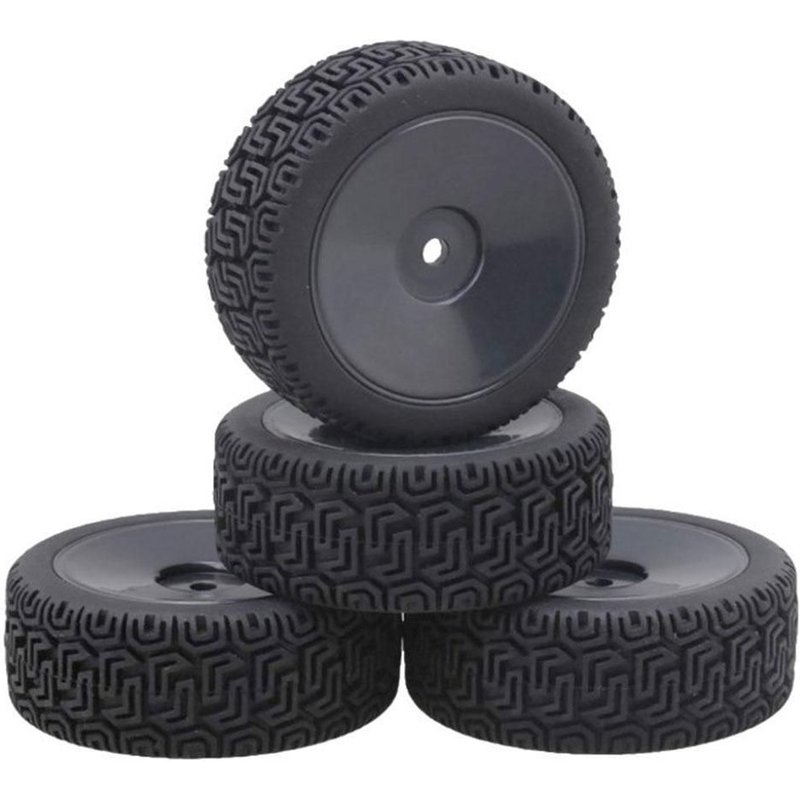 4 Pneus De Voiture Télécommandés, 66mm De Diamètre Extérieur Large, Haute Qualité, Pour Modèles 1/18, 1/16, 1/10