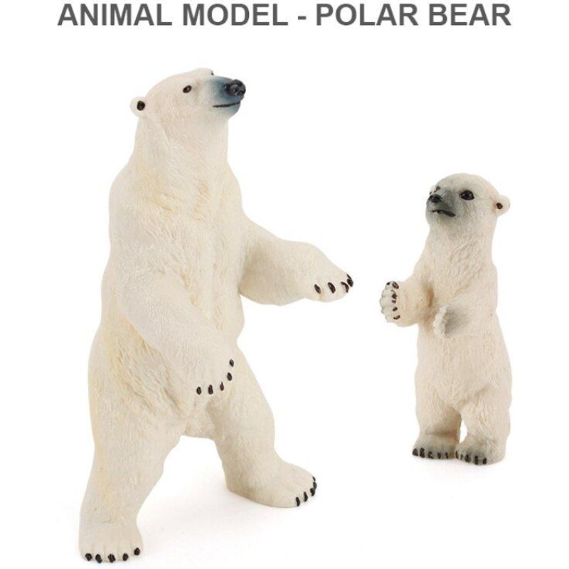 Figurines Ours Polaire Simulant Des Animaux Sauvages, Décoration Statique De Bureau, Jouets Éducatifs Scientifiques Pour Enfants, Jouets Animaux Cognitifs