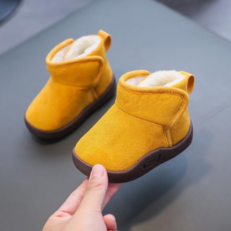 Chaussures D'hiver Pour Bébés, Bottes De Neige 100% Coton Velours Doux, Chaudes, Rembourrées Antidérapantes, Pour Bébés De 1 À 4 Ans, Garçon Et Fille