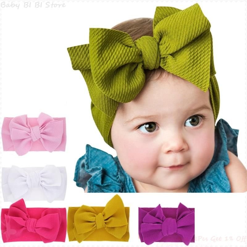 Couvre-Chef À Noeud Pour Nouveau-Né, Extensible, Doux Pour La Peau, Accessoires Pour Cheveux, 1 Pièce