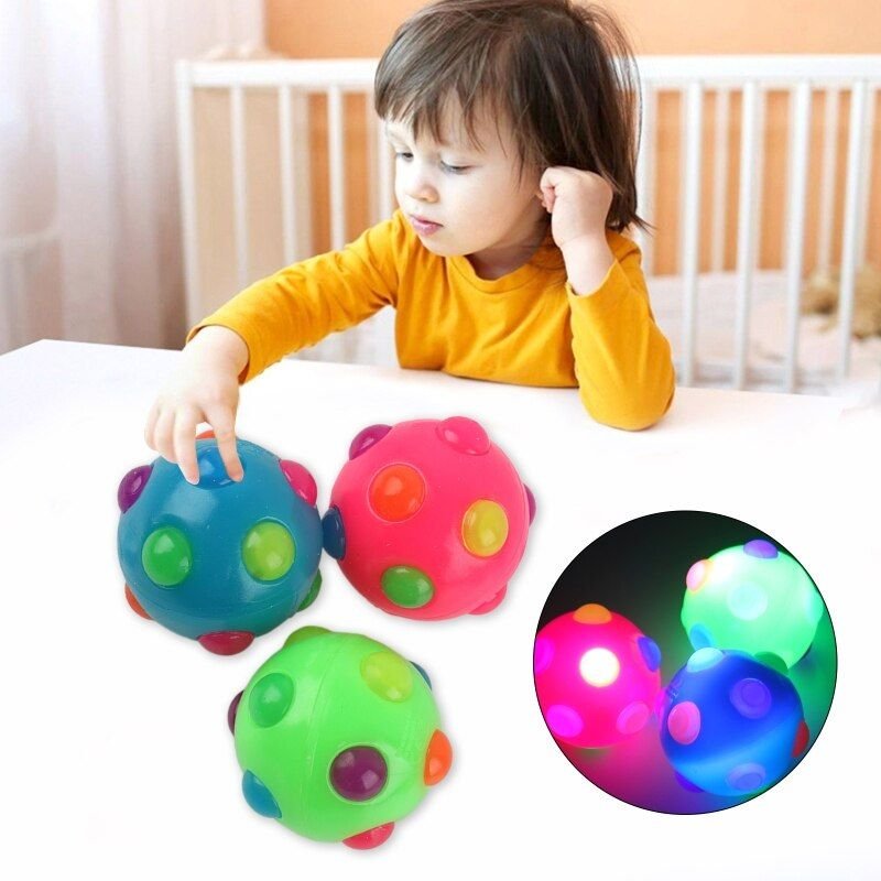 Boule De Massage Scintillante Anti-Stress À Led, 1 Pièce, Jouet Pour Enfants, Cadeau D'anniversaire, Noël, Décoration De Club