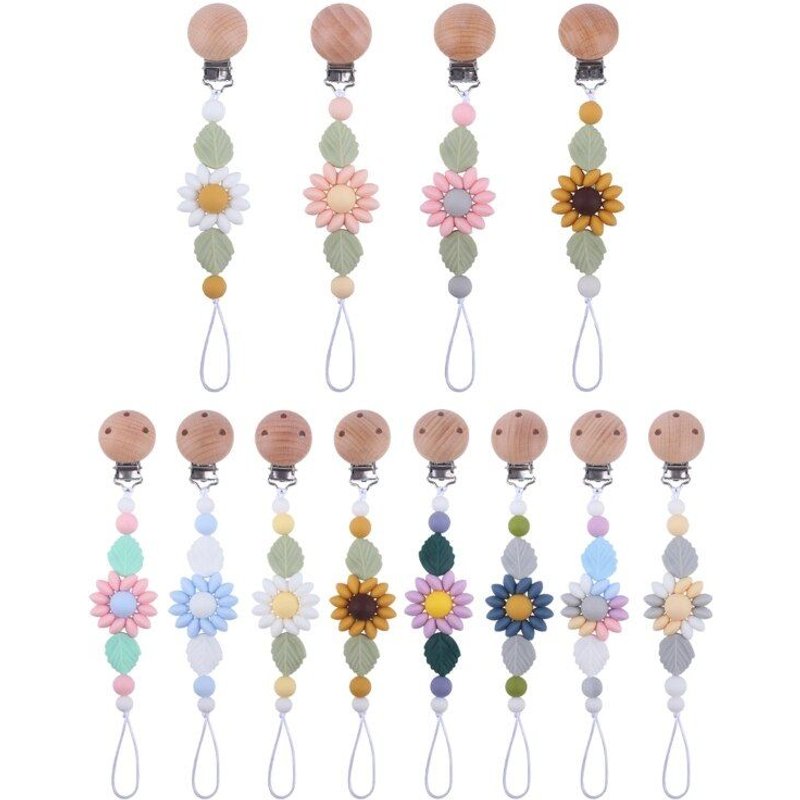 Attache-Tétine En Silicone Pour Bébé, 1 Pièce, Clip De Porte-Mamelon Factice, Chaîne De Dentition, Jouet Cadeaux Pour Tout-Petits Mignons