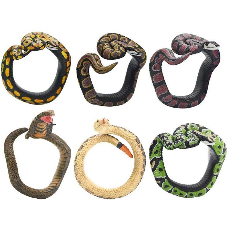 Bracelet De Serpent En Pvc Souple, Modèle De Serpent Réaliste, Simulation D'animal, Jouet De Farces, Cadeau De Fête Pour Tous Les Âges