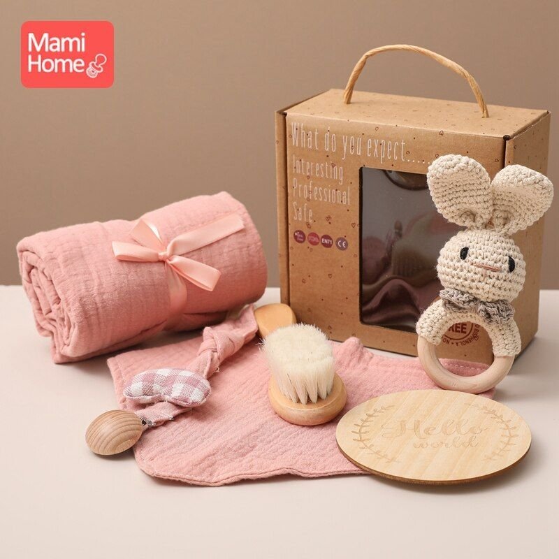 1 Ensemble De Jouets De Bain Pour Bébé, Anneau De Dentition Pour Enfant, Emmailloter Les Étapes De Bébé, Brosse, Hochet, Bracelet, Fournitures De Photographie, Cadeau De Naissance, Produit