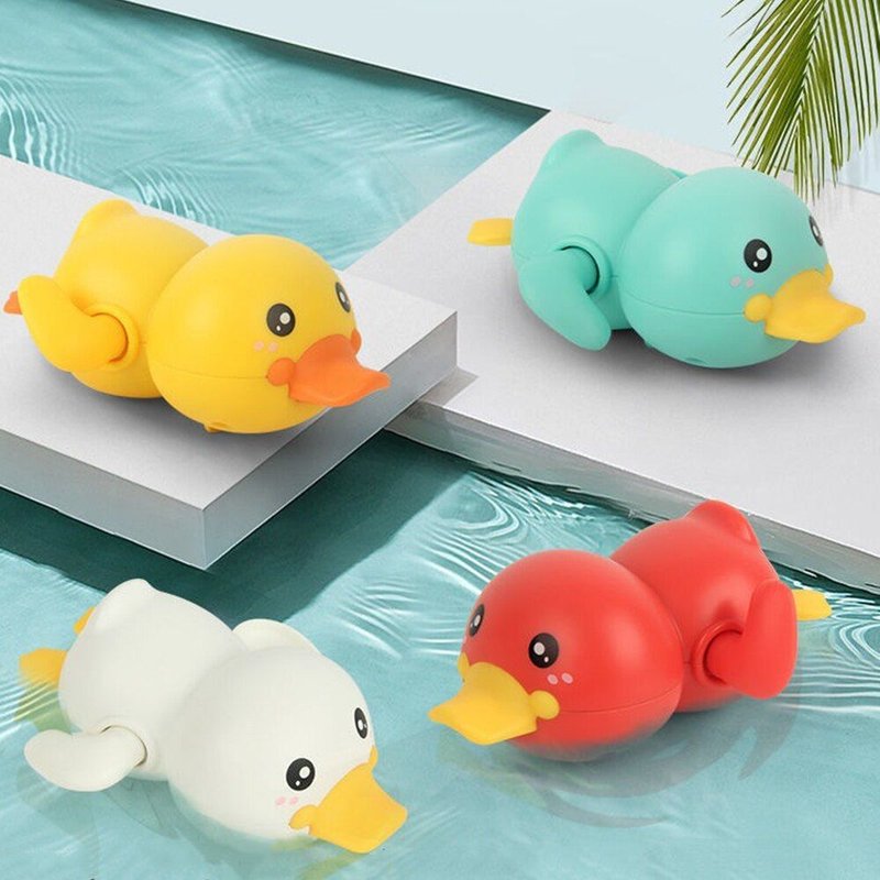 Jouet De Douche De Canard Mignon Pour Bébé, Dessin Animé, Horloge, Animal D'été, Jouet D'eau De Bain, Jouet De Plage Interactif Pour Garçon Et Fille