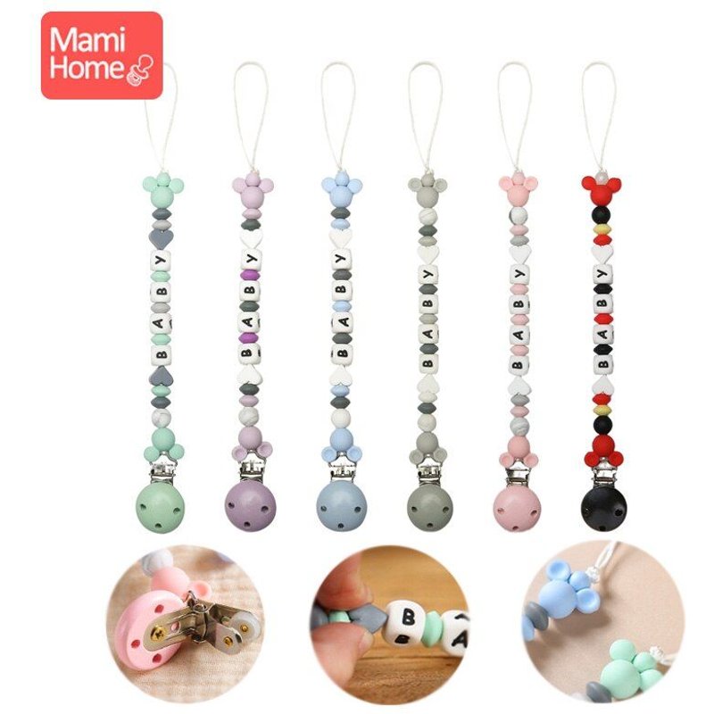 Chaîne De Tétine De Luxe Pour Bébé, 1 Pièce, Mannequin, Mignon, Dessin Animé, Tête D'animal, Cadeau De Cérémonie De Naissance