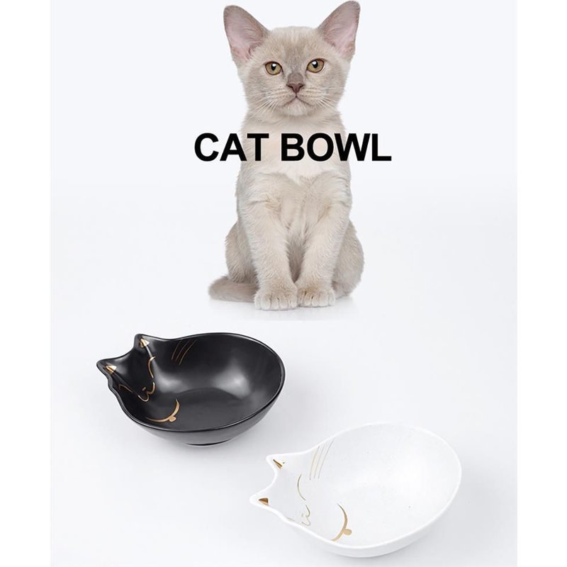 Bol En Céramique Pour Chat, 1 Pièce, Dessin Animé Mignon, Alimentation Créative Pour Chaton, Bol Alimentaire Pour Animal De Compagnie