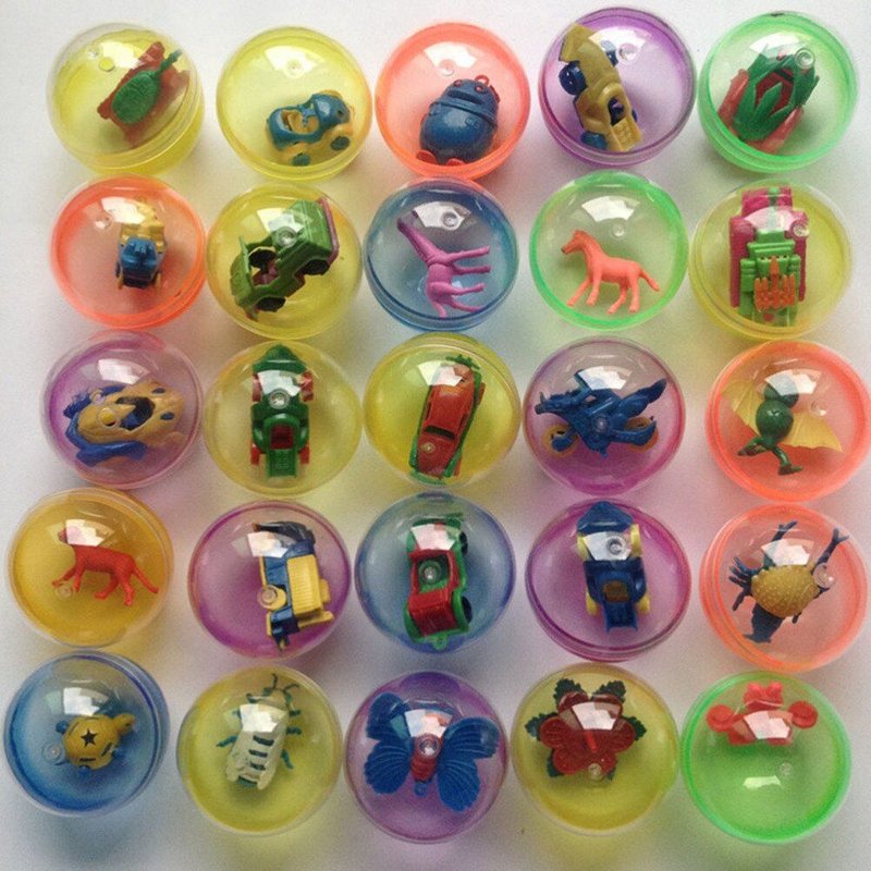 Boule De Jouet En Plastique Pour Enfants, 10 Pièces/Lot, Animal Drôle Dans Des Boules D'¿Uf De Coquillage, Jeux Pour Bébés