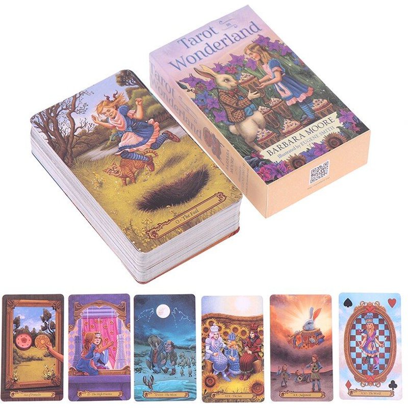 Cartes De Tarot Au Pays Des Merveilles, 78 Pièces/Boîte, Jeu De Société