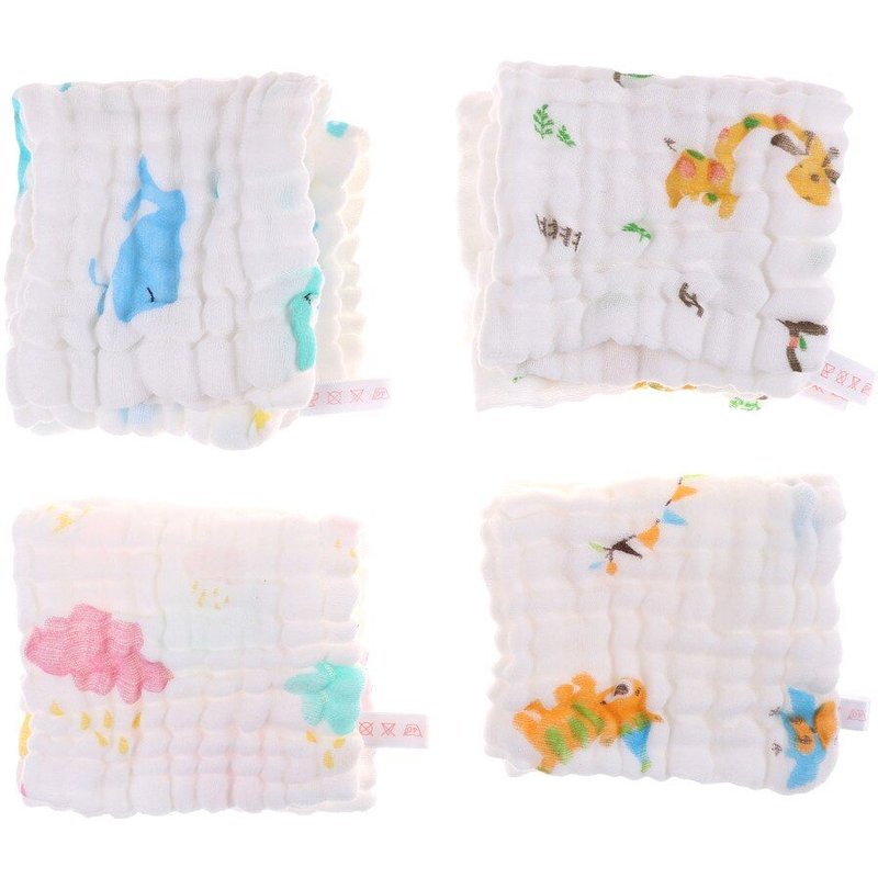 Serviette De Bébé En Mousseline 6 Couches, Gaze Pour Nouveau-Né Garçon Et Fille, Bain En Coton, Salive D'alimentation, Mouchoir Pour Enfants 27x27cm 30x30cm