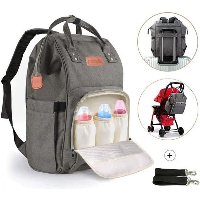 Sacs À Dos À Langer Pour Bébé Sac De Voyage, Sac À Couches Multifonction Imperméable Oxford Sacs Isolés Isotherme, Grand Capacité