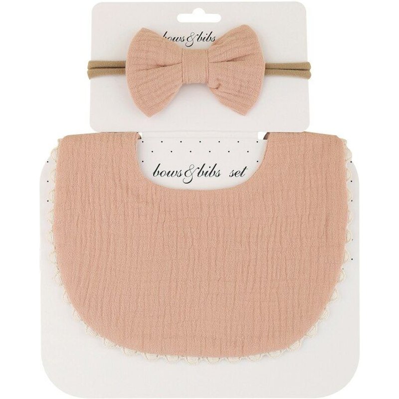 Ensemble De Bandeau Pour Cheveux, Bavoir D'alimentation Pour Bébé, Smock, Serviette De Salive, Bandana, Noeuds Élastiques, Couvre-Chef En Tissu