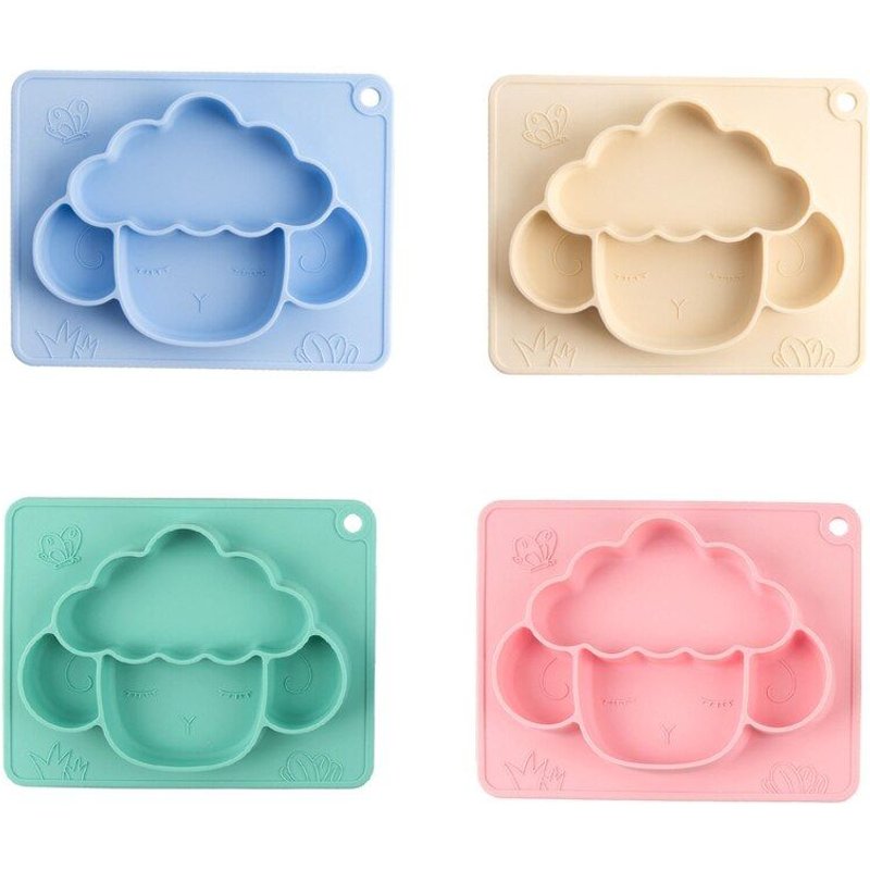 Bol À Succion Pour Bébé, Assiette À Dîner Divisée, Pour Nourrissons, Apprentissage, Alimentation, Silicone Non Toxique Sans Bpa, Couleur Unie