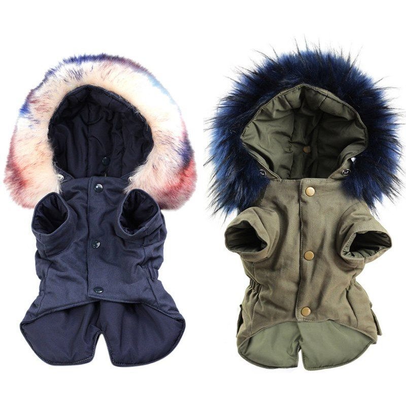 Manteau D'hiver Chaud En Fourrure Pour Chien, Manteau De Luxe Coupe-Vent Pour Petit Et Moyen Gabarit, Veste Épaisse Pour Chiot