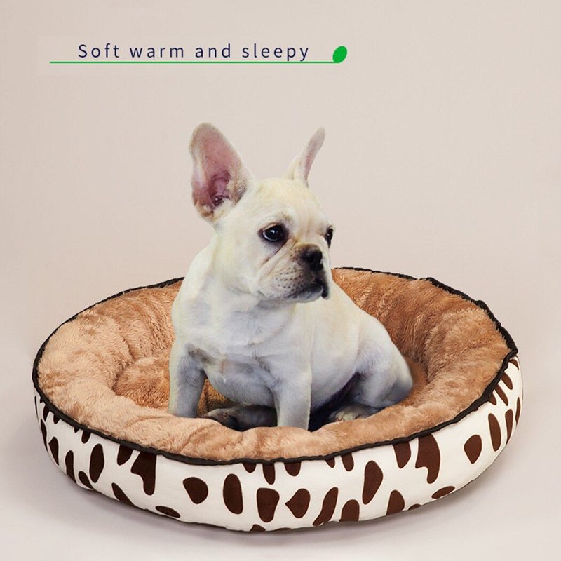 Lit En Peluche Pour Animaux De Compagnie, Tapis Rond Et Confortable, Panier Chaud Et Durable, Coussin Pour Chiens Et Chats