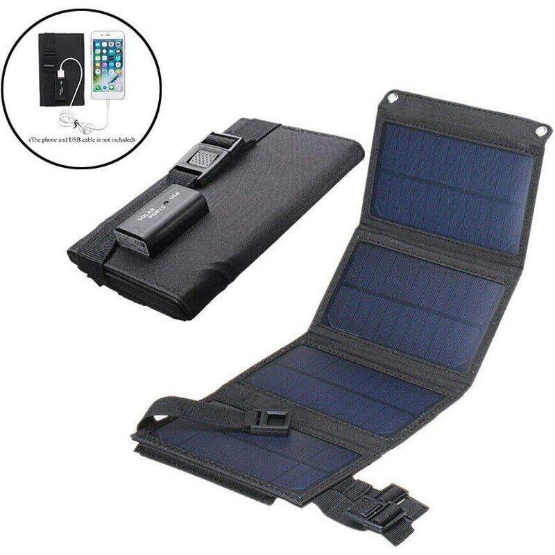 Panneau solaire avec chargeur USB 20W, pliable, Portable, voyage, Camping, téléphone, étanche IP65, matériau PET, sac avec 36 cellules