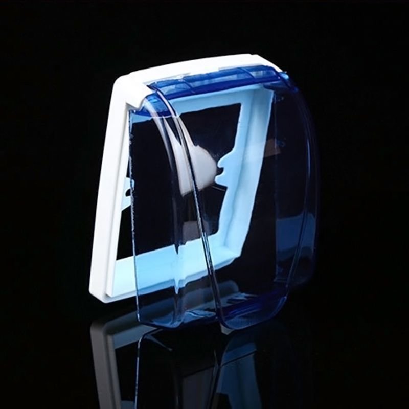 Interrupteur mural en plastique, boîtier étanche, panneau d'éclairage mural, sonnette, couvercle à rabat, transparent, accessoire de cuisine, salle de bain