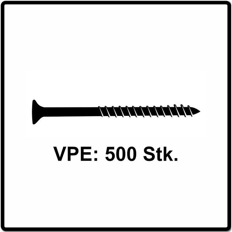 Fischer Vis Pour Panneaux De Particules Power-fast Ii Fpf Ii 5,0x45 Mm - 500 Pièces (670375) Tête Fraisée + Filetage Partiel Torx, Galvanisée, Passivée Bleue