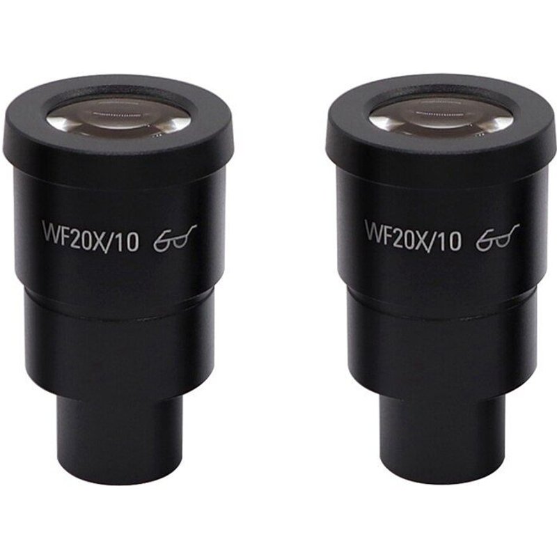 Microscope trinoculaire professionnel stéréo, 1 paire, oculaire noir à large champ extrême pour Microscope trinoculaire, vente en détail