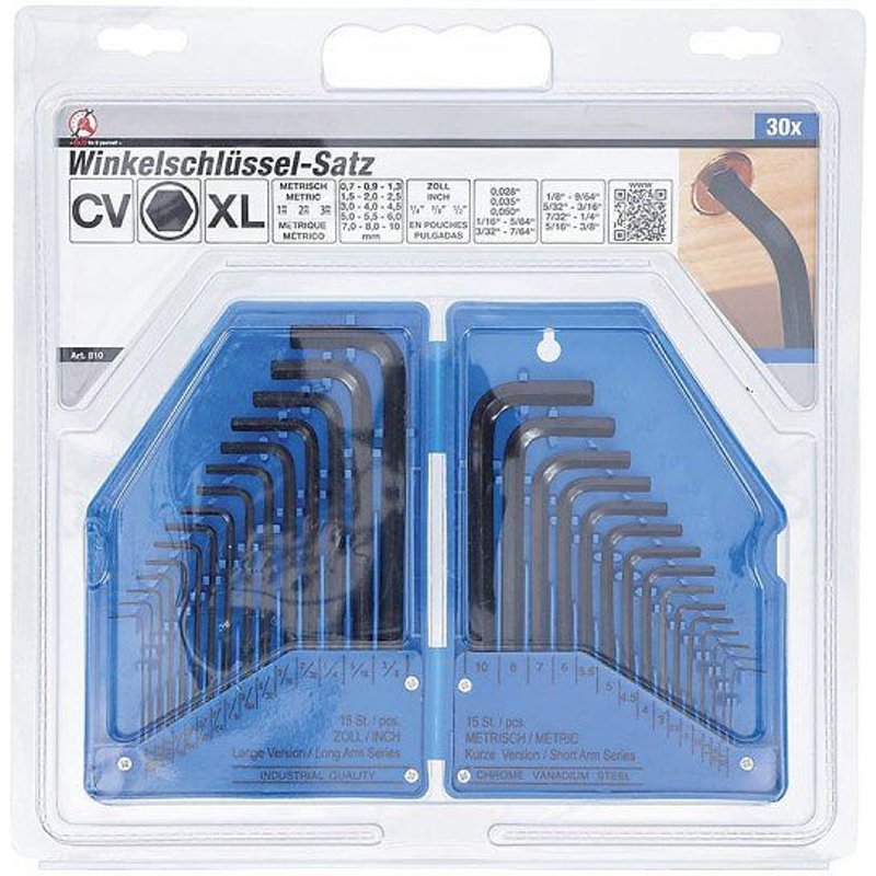 Coffret De Clés Allen Bgs - 6 Pans Intérieurs - 30 Pcs - 810