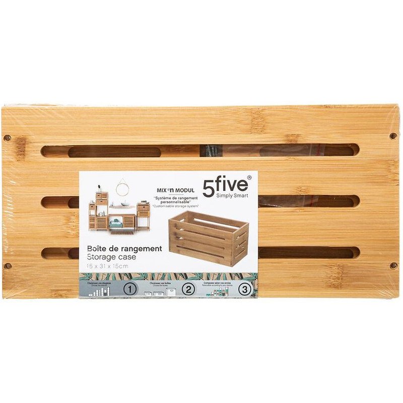 Boite De Rangement En Bambou 31 X 15 Cm
