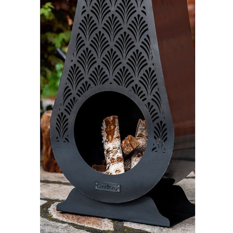 Cheminée D'extérieur En Acier Ankara 50x33x108cm