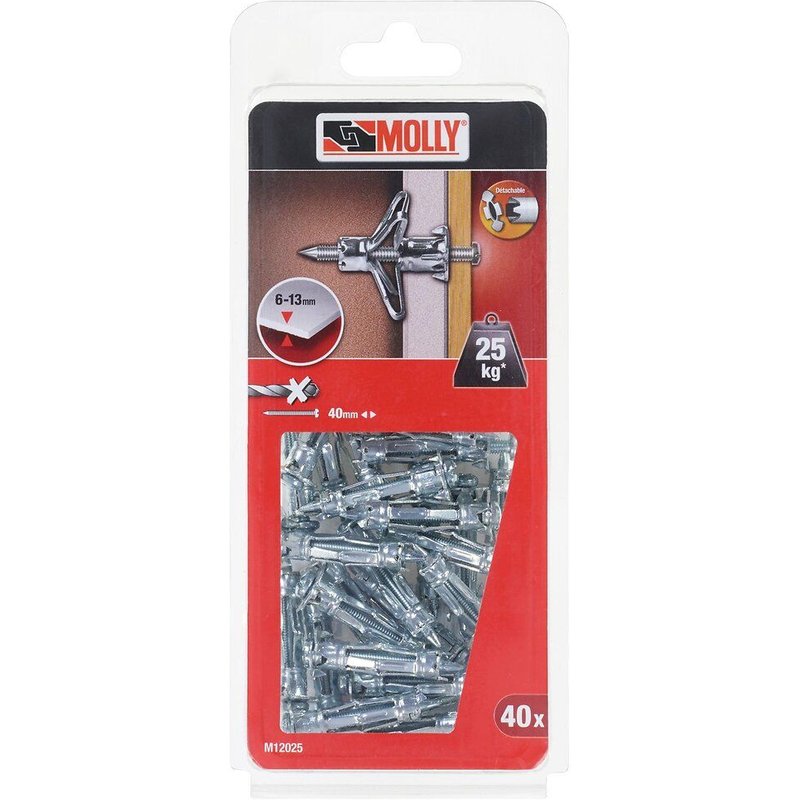 CHEVILLE METAL AUTOFOREUSE EXP L36MM+VIS-40Pièces