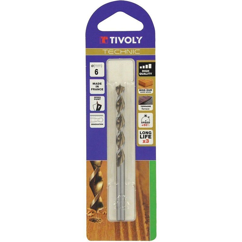 Foret bois 3 pointes Technic diamètre 12mm