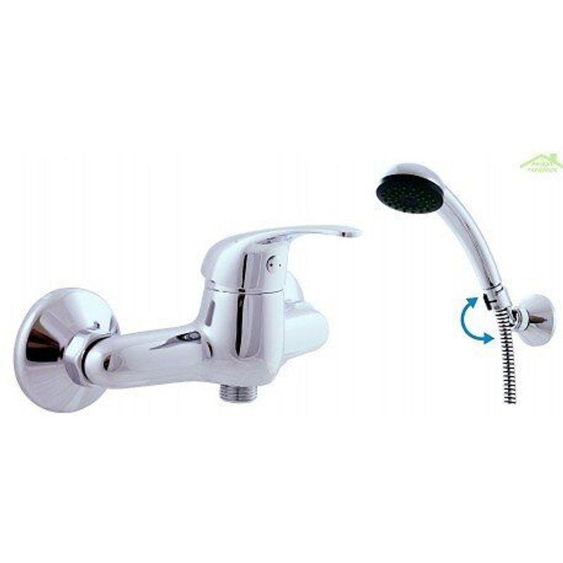 Mitigeur Douche Mural Sazava En Chrome Avec Douchette