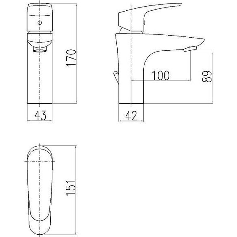 Mitigeur Lavabo Amur En Chrome Avec Ou Sans Siphon