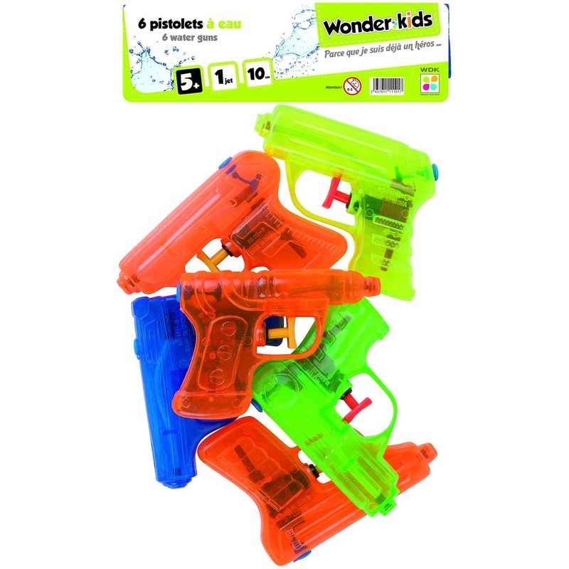 6 Pistolet À Eau -Jeu D'eau D'extérieur