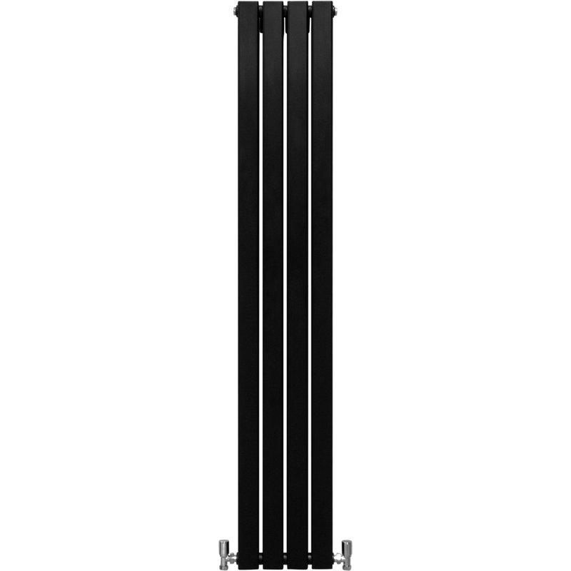 Radiateur Plat Noir Mat 160 cm x 28 cm Salle de Bain Radiateur Mural Chauffage Central Design Scandinave