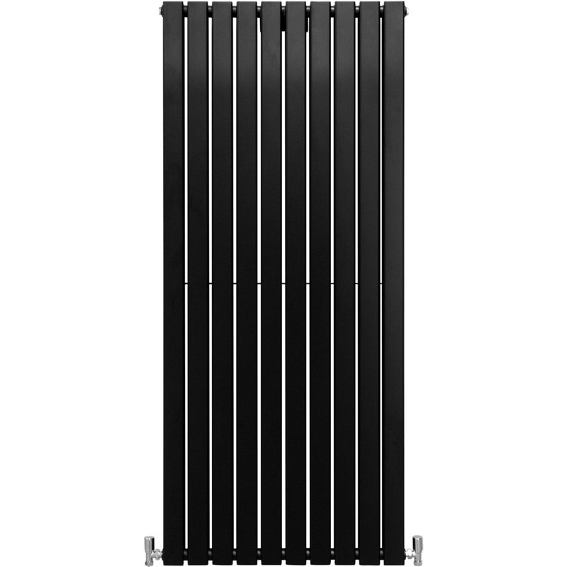 Radiateur Plat Noir Mat 160 cm x 70 cm Salle de Bain Radiateur Mural Chauffage Central Design Scandinave