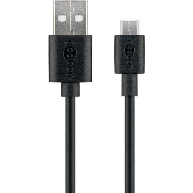 Goobay Kabel Micro-usb F-charge Bk 1,0m 72227