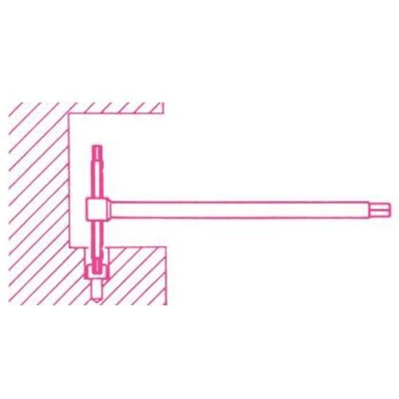 Clé mâle 6 pans en T Beta de 2,5mm