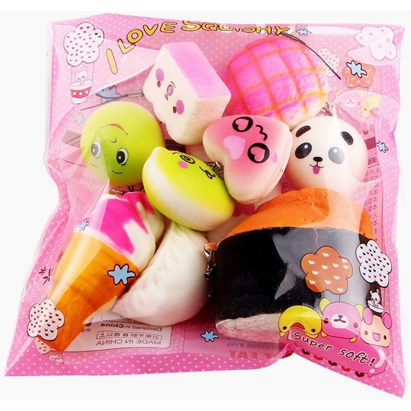 Mini Jouets Anti-Stress, 10 Pièces, Gadget Amusant, Moyen, Pain Mou