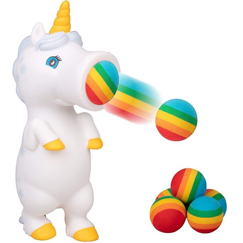 Balle De Tir À Pression Licorne De Dessin Animé, Jouets Pour Enfants, Boule De Mousse Pop-Out Drôle, Gadgets Bizarres, Autisme Tdah, Sensoriel, Anti-Stress