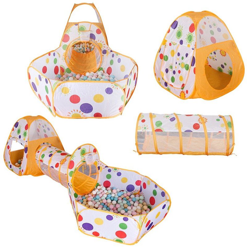 Tente De Plage Pour Enfants, 3 Pièces, Cadeau D'anniversaire Idéal, 3 En 1, Jouets De Plage Durables Respirants, Maison De Jeu, Découverte, Tunnel, Jouets