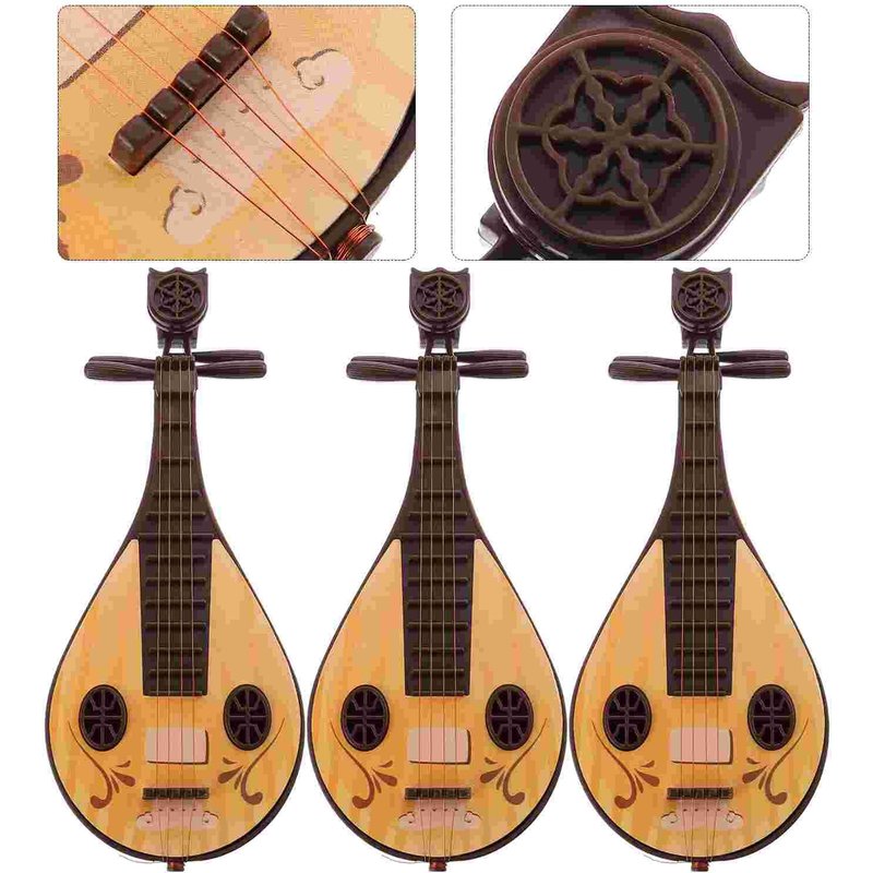 Mini Modèle De Pipa Classique, Mini Instrument De Musique Chinoise, Cadeau, 3 Pièces
