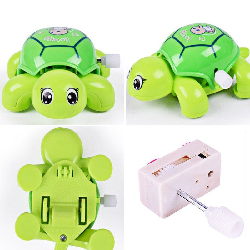 Jouets De Tortue En Plastique Pour Enfants, 1 Pièce, Mini Horloge, Animal Mignon, Tortue À Enrouler, Jouets Éducatifs Pour Enfants, Couleur Aléatoire