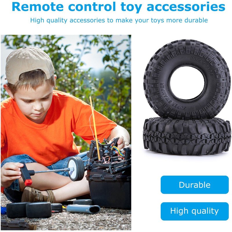 Pneus De Roue En Caoutchouc Ax-4020 De 108mm, 4 Pièces, Pour 1/10 Rc Chenille Axiale Scx10 90046 Scx10 Iii