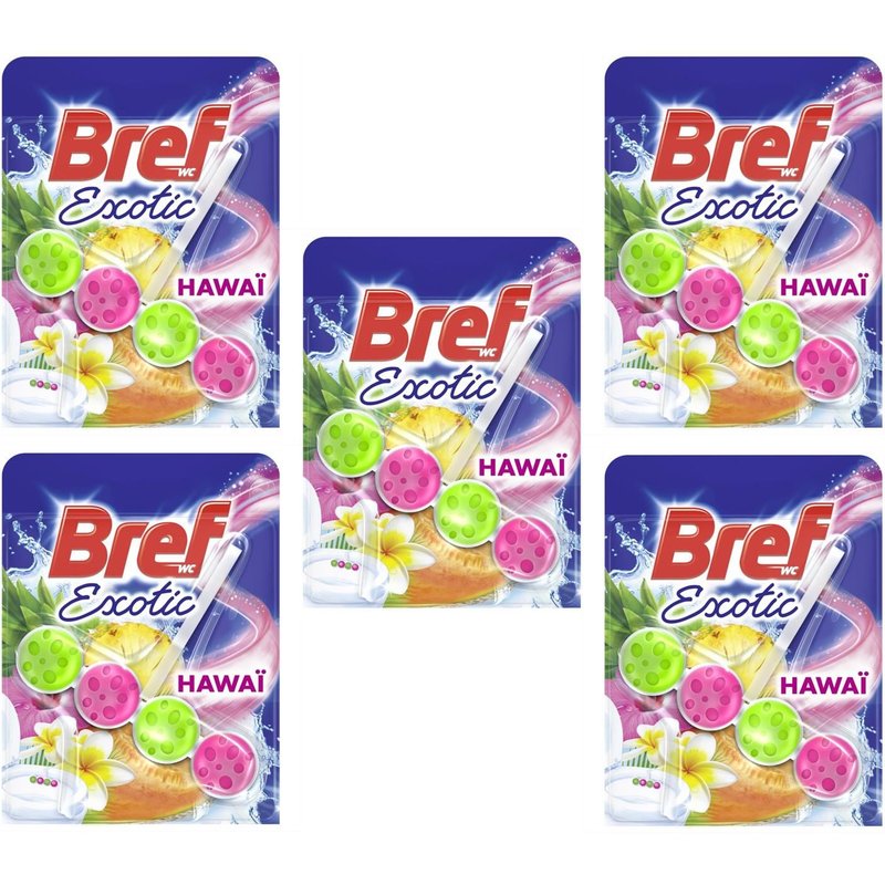 Bref WC Lot de 5 Blocs WC 50g Power Activ+ Hawa¿ ¿ Produit Nettoyant D¿tartrant toilettes