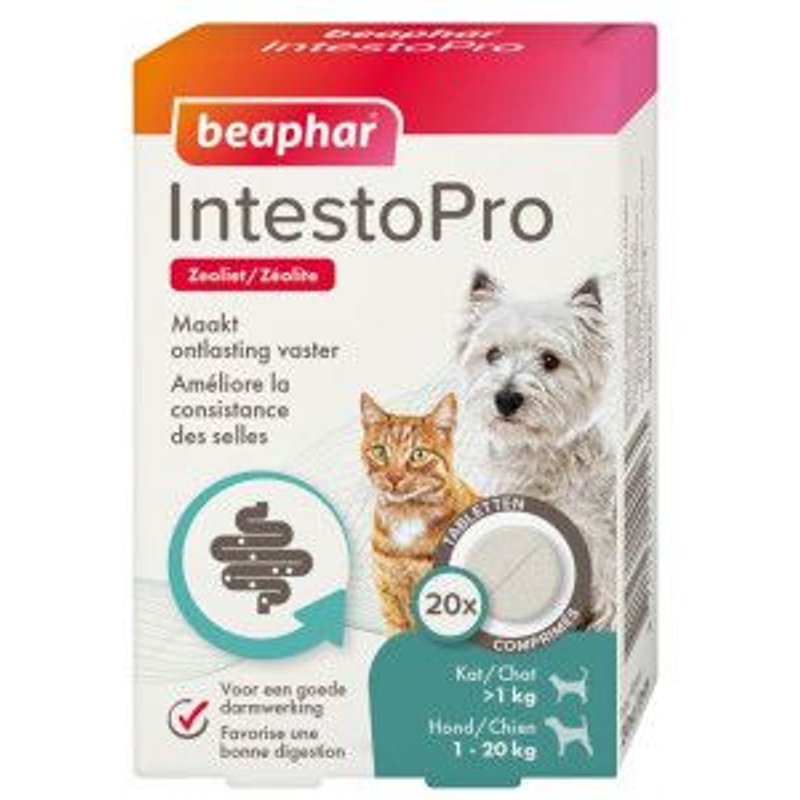 Beaphar Intestopro Comprimés Pour Chien Et Chat 2 X 20 Comprimés