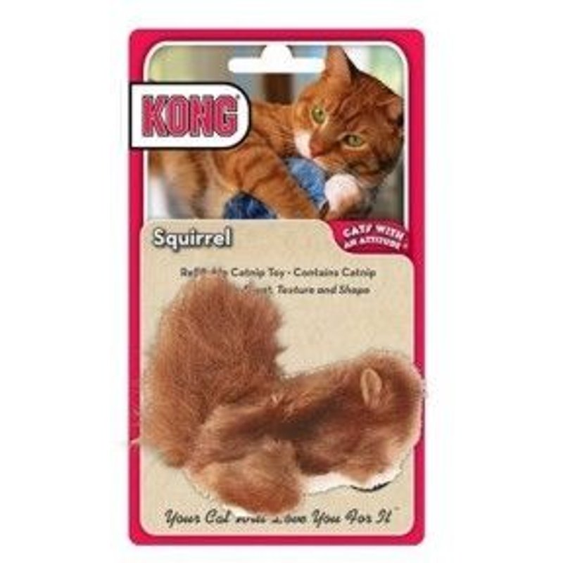 Kong Ecureuil Avec Herbe À Chats Par 2 Unités