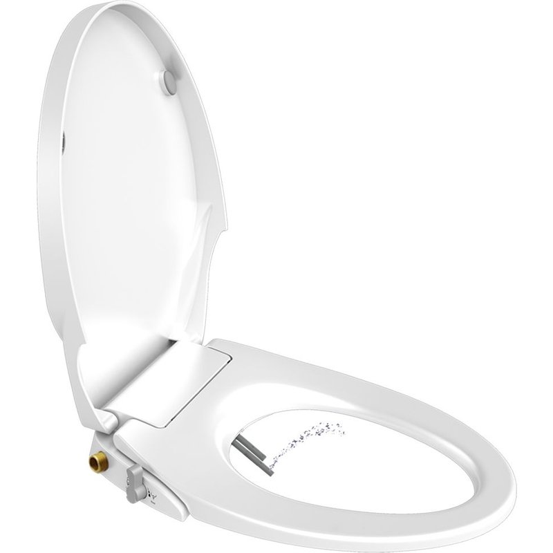 Sièges de toilette bidet avec buses doubles autonettoyantes, nettoyage arrière et féminin séparés non électriques, jet d'eau