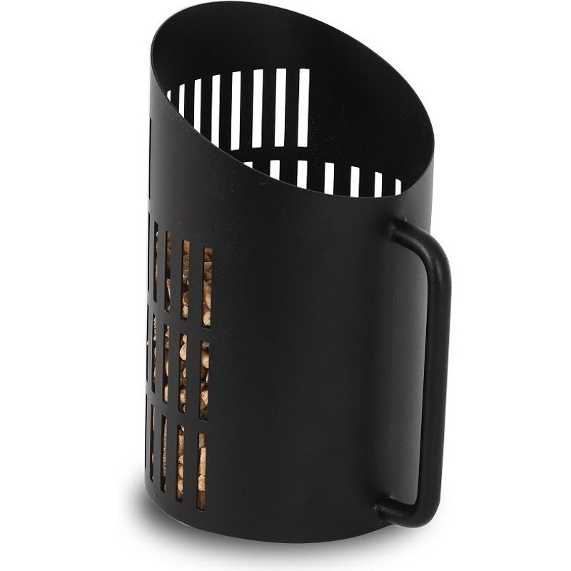 Pelle À Granulés Ronde Noire 12cm