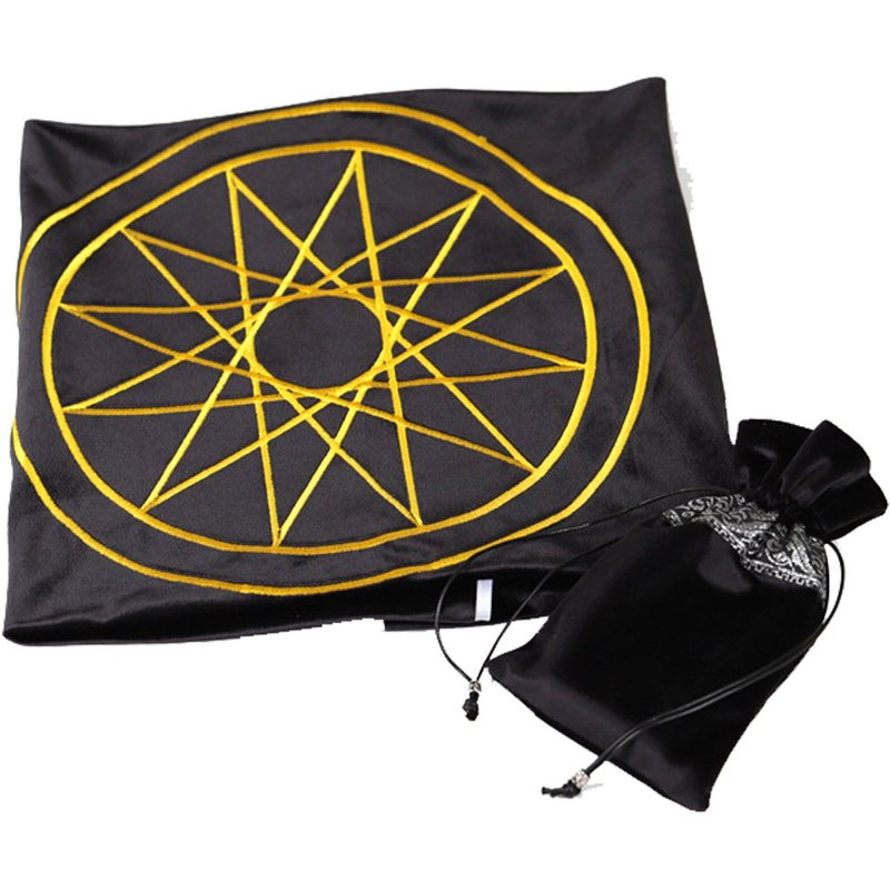 Sac De Cartes De Tarot RĂ©tro En Velours, 31.5x31,5 Pouces, Nappe De FĂȘte, De Jeu De SociĂ©tĂ©, De Divination